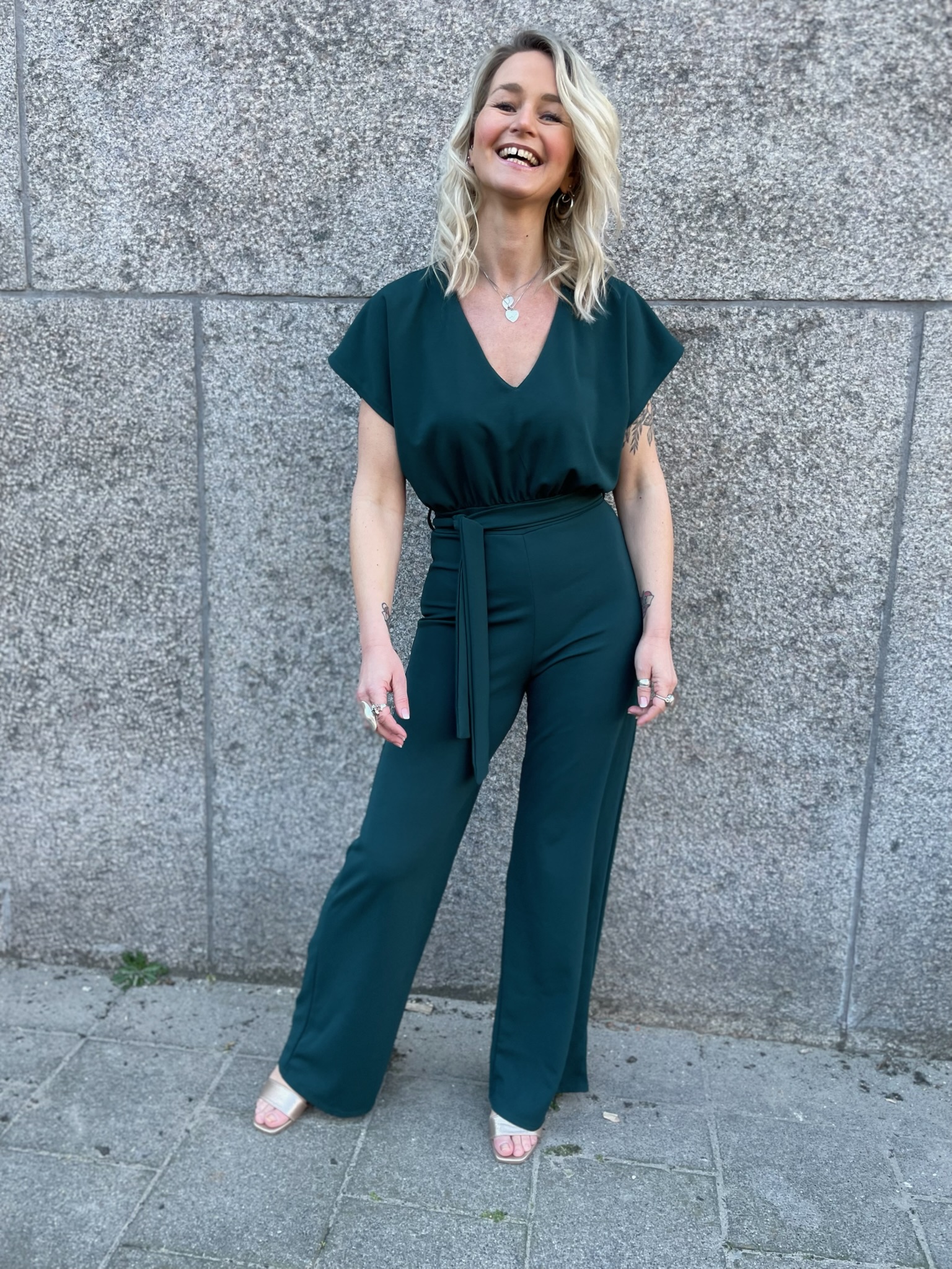 Girl Jumpsuit V-neck