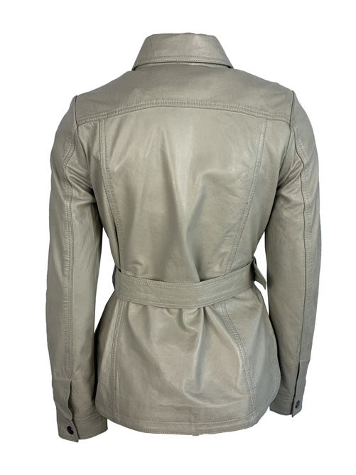 Leather blouse jacket