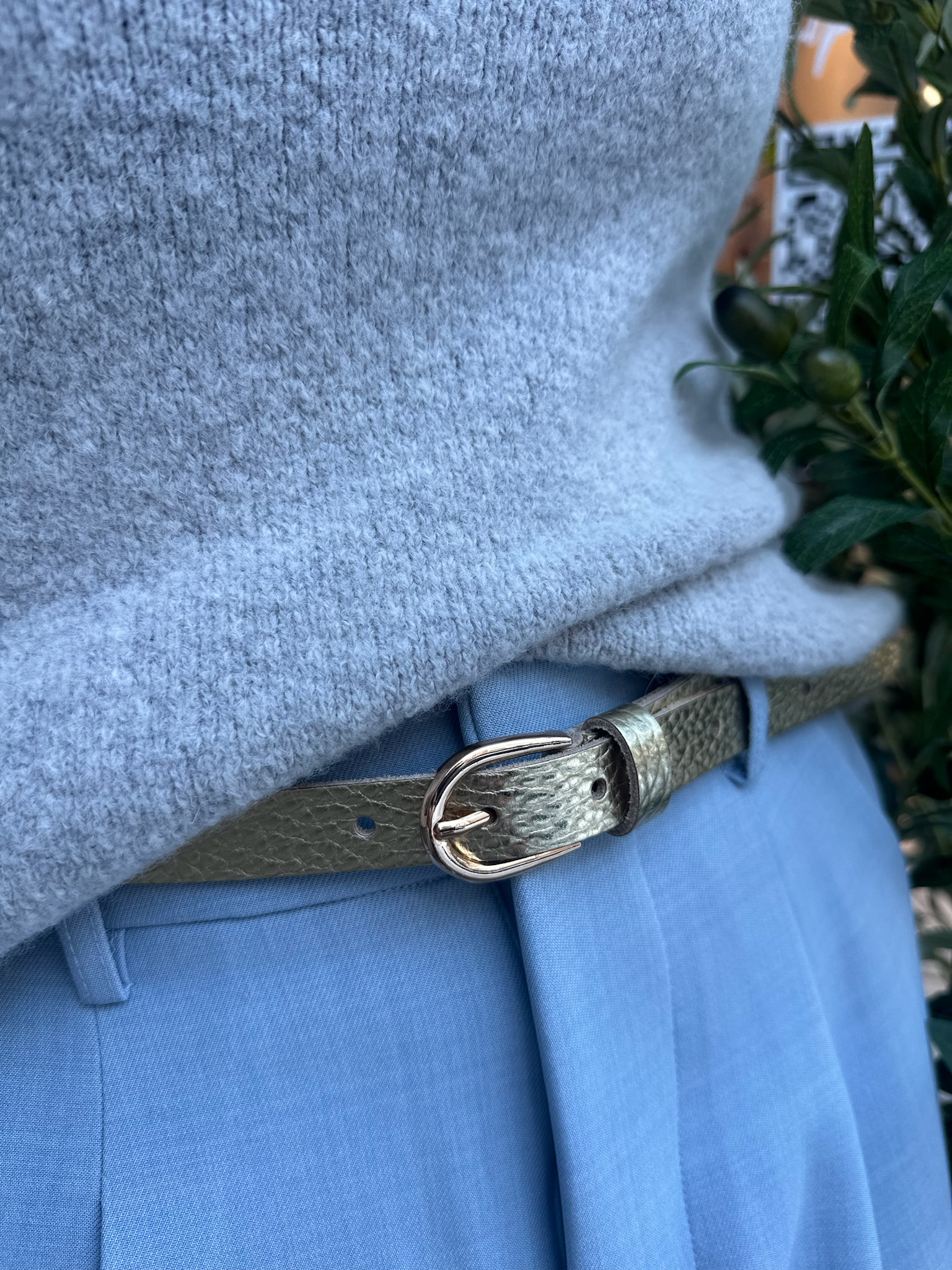 Metallic Bubble Belt