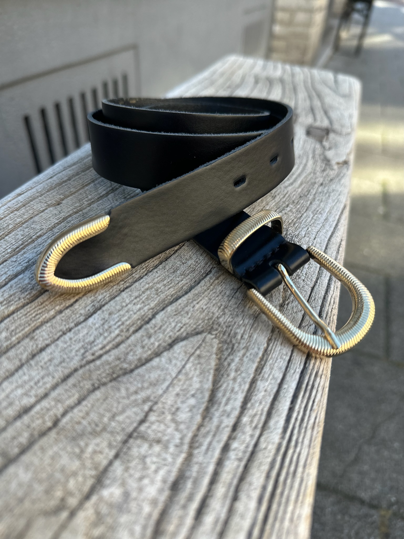 Ceintuur Ribbed Gold