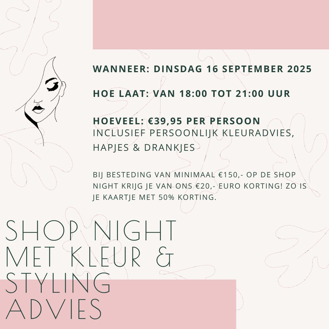 Ticket Shop Night kleur en styling advies - 16 september 2025