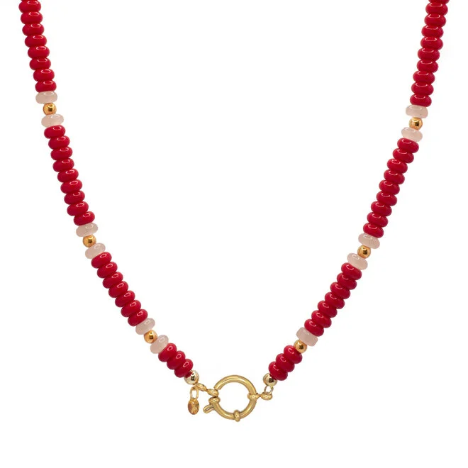 Ketting Sammie Rood Roze Goud