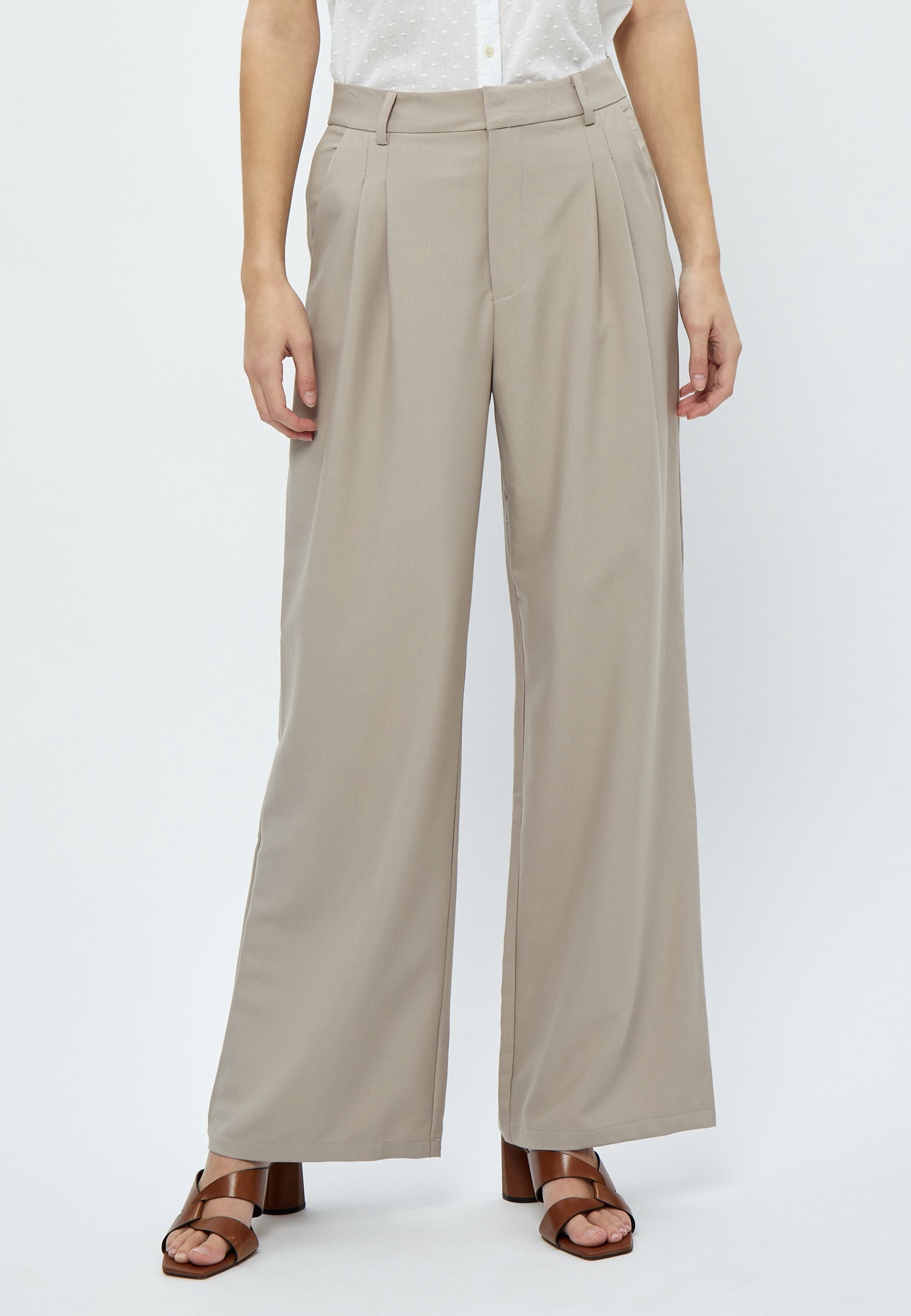 Barberry Mid Waist Wide Pants