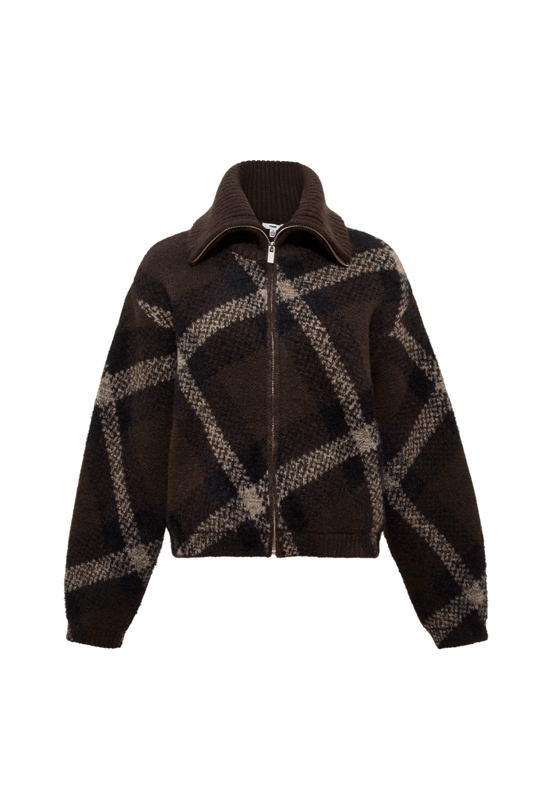 Zipper Cardigan Chocolate Martini