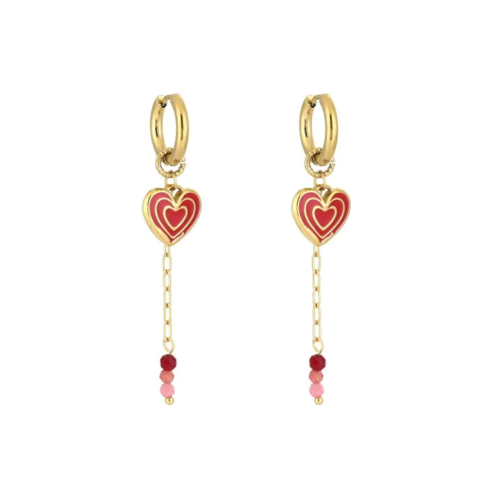 Oorbel Red Heart