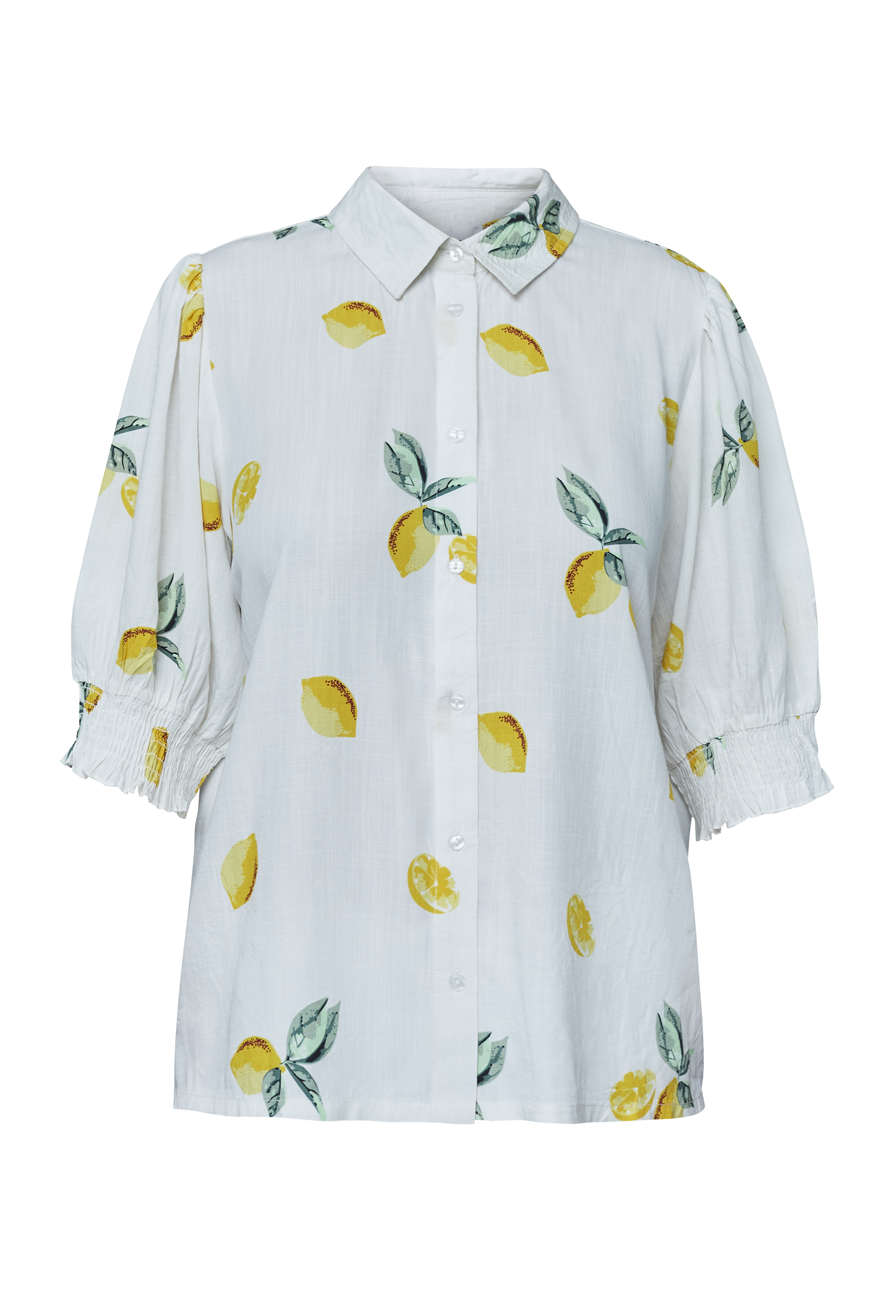 Isola Blouse - White/Lemon