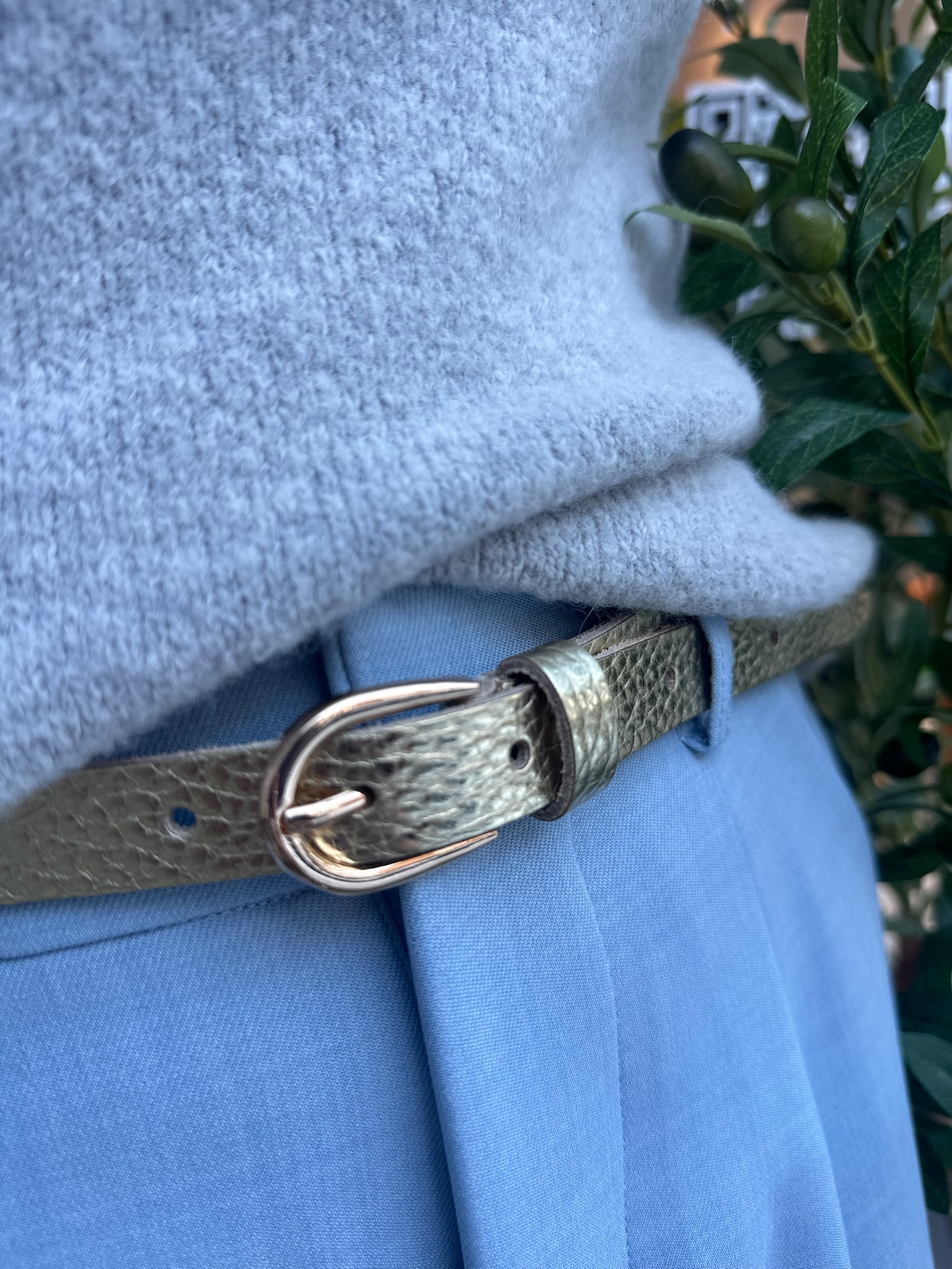 Metallic Bubble Belt