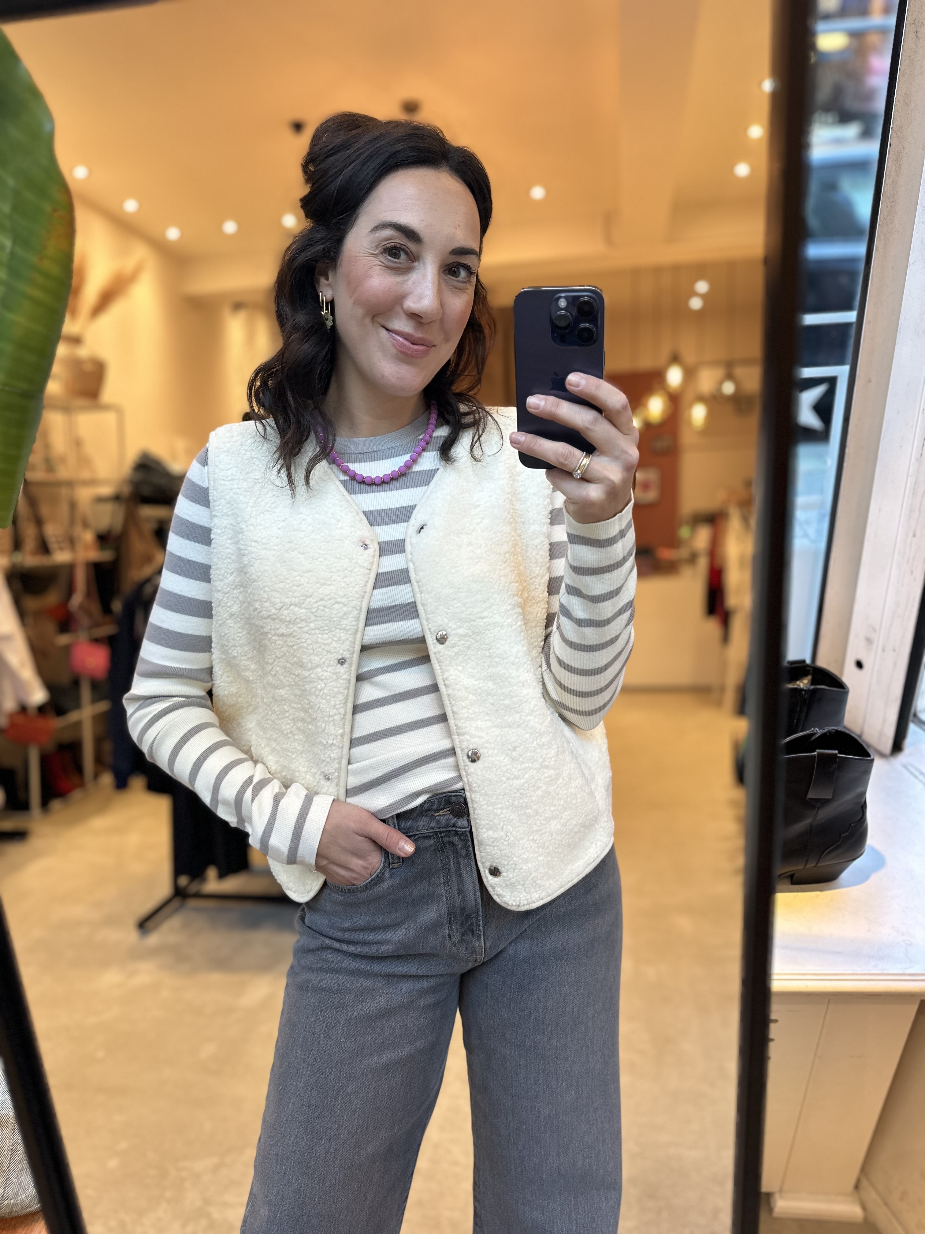 Spina Striped Crew Neck Pullover