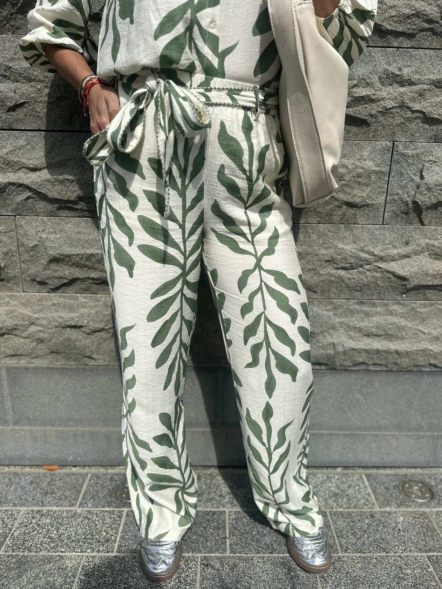Ella Pants - cream/khaki