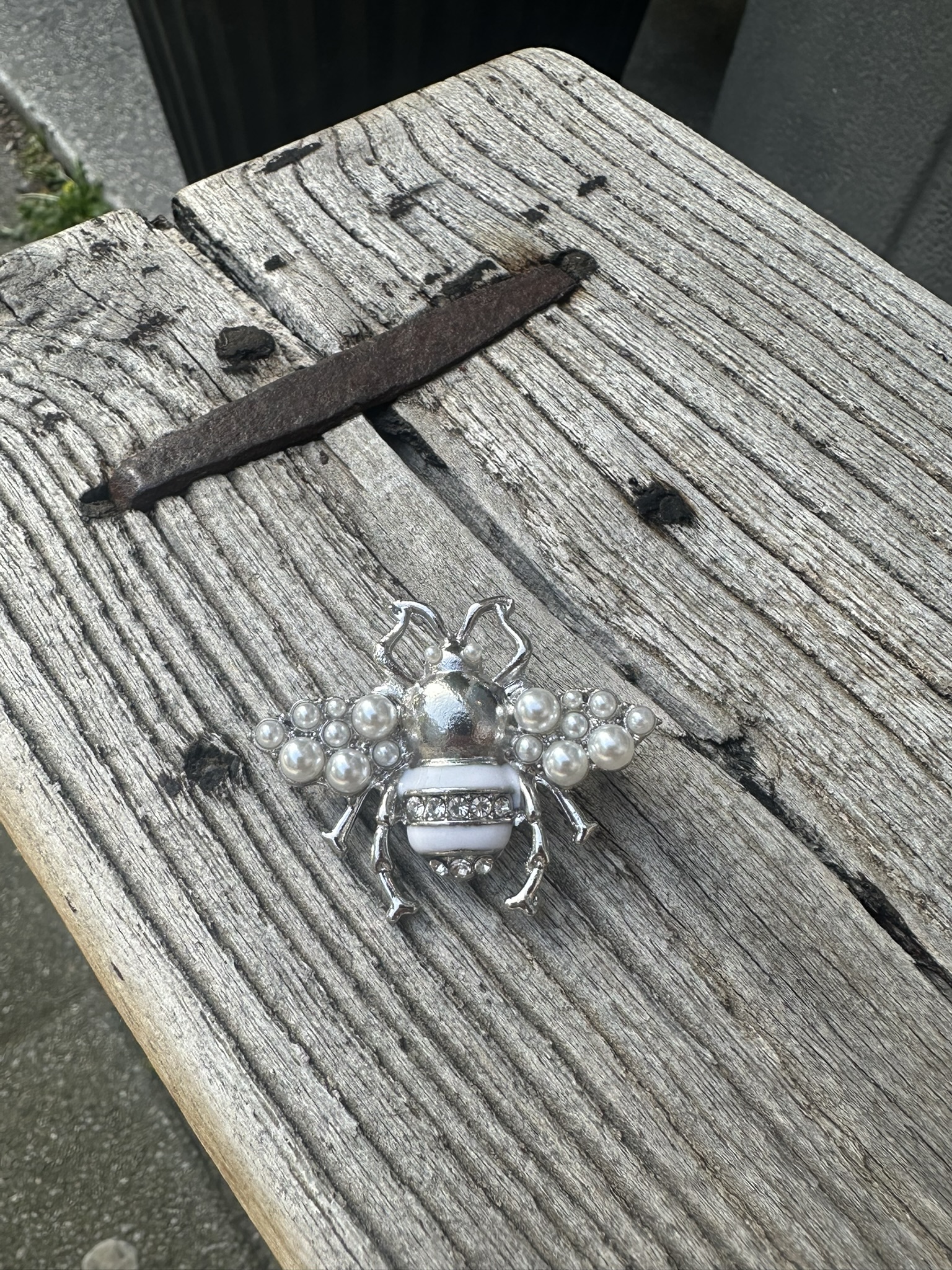 Broche Bij zilver