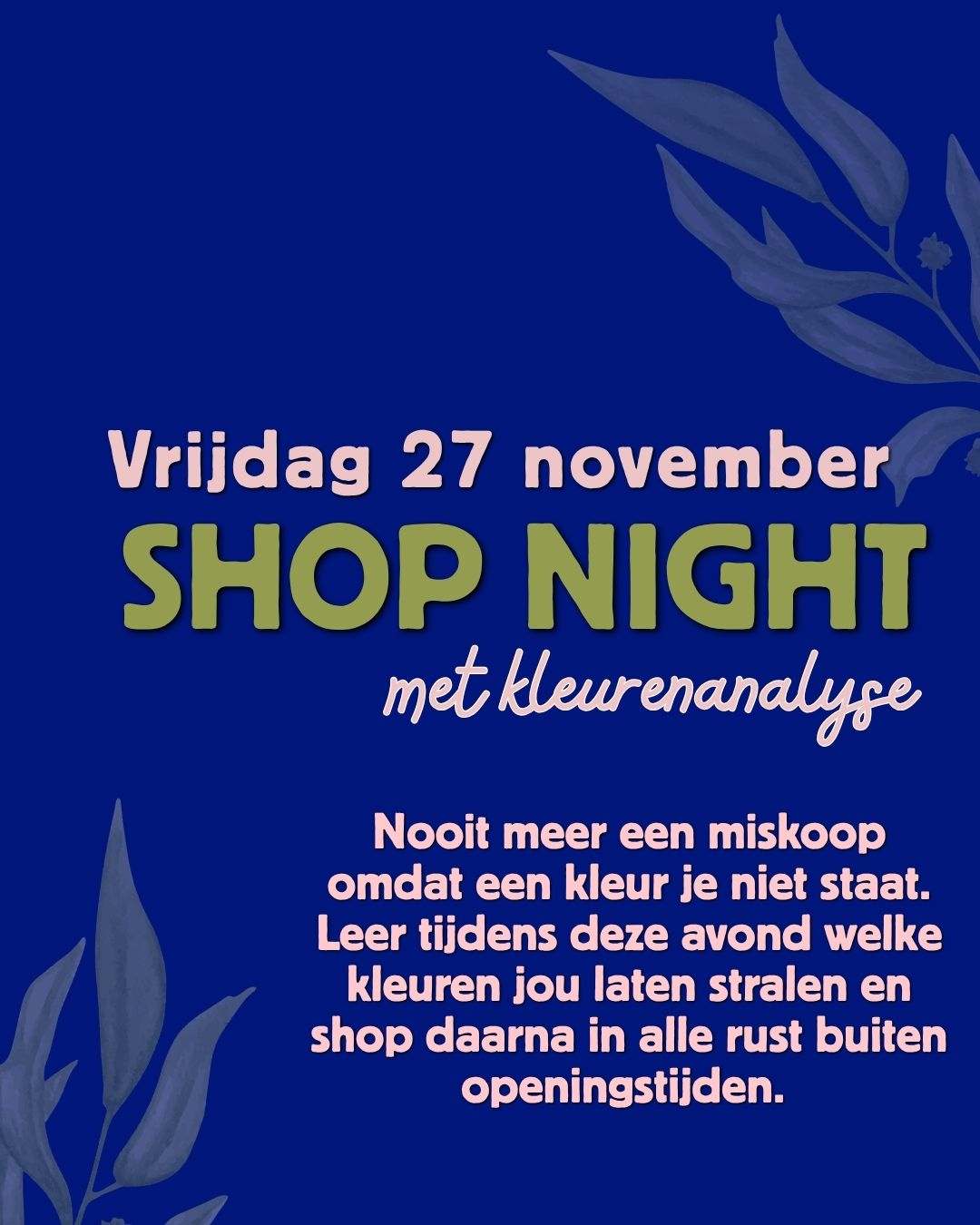 Ticket Shop Night en kleuren analyse - vrijdag 27 november 2026