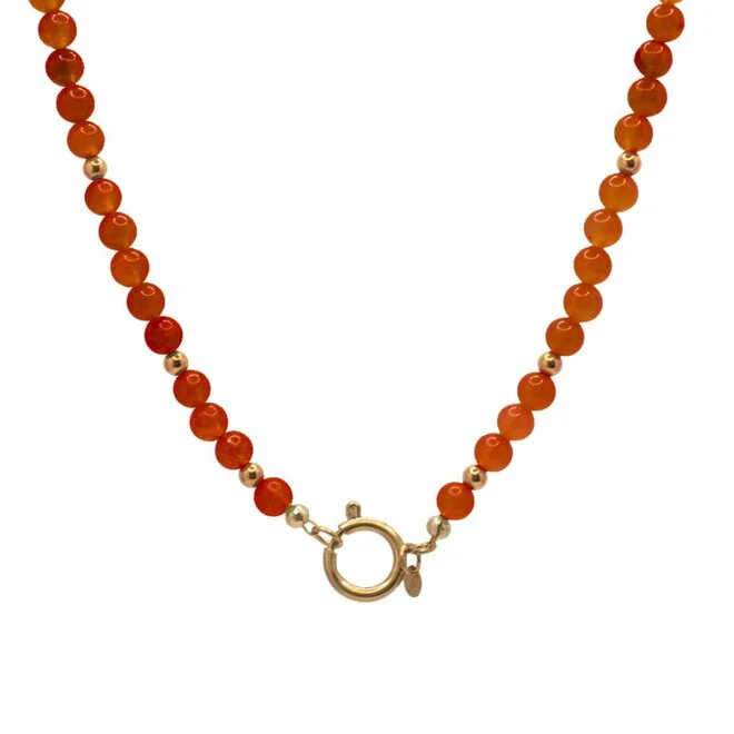 Ketting Jade 6mm Roestbruin