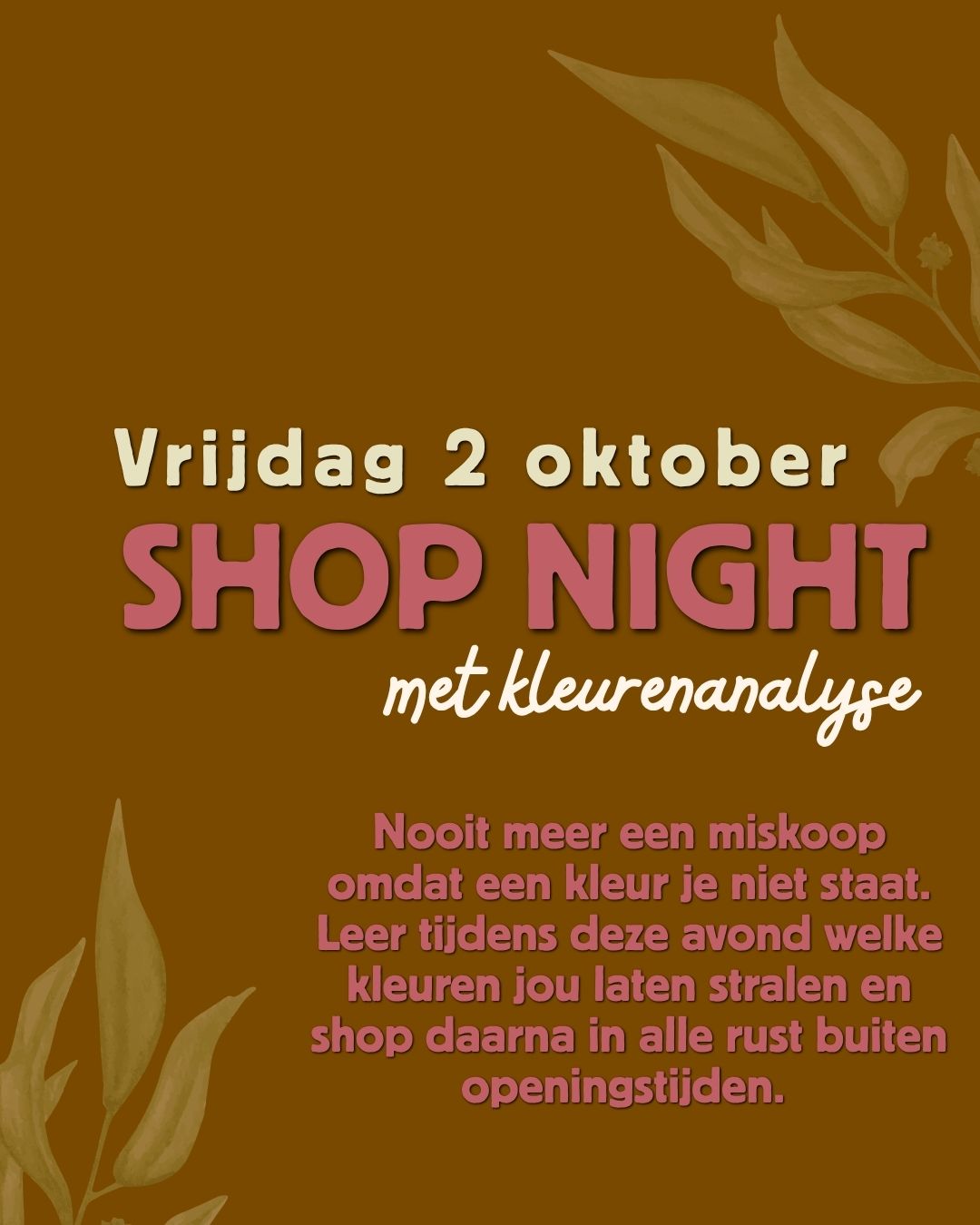 Ticket Shop Night en kleuren analyse - vrijdag 2 oktober 2026