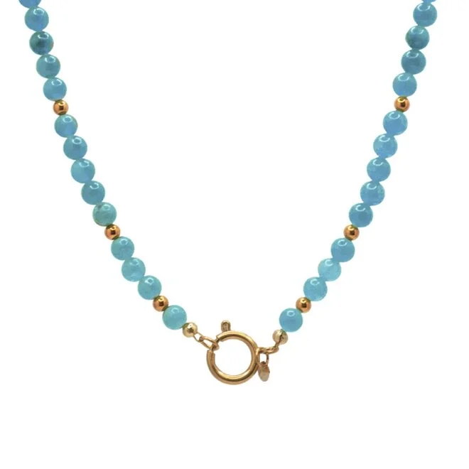 Ketting Jade 6mm Blauw