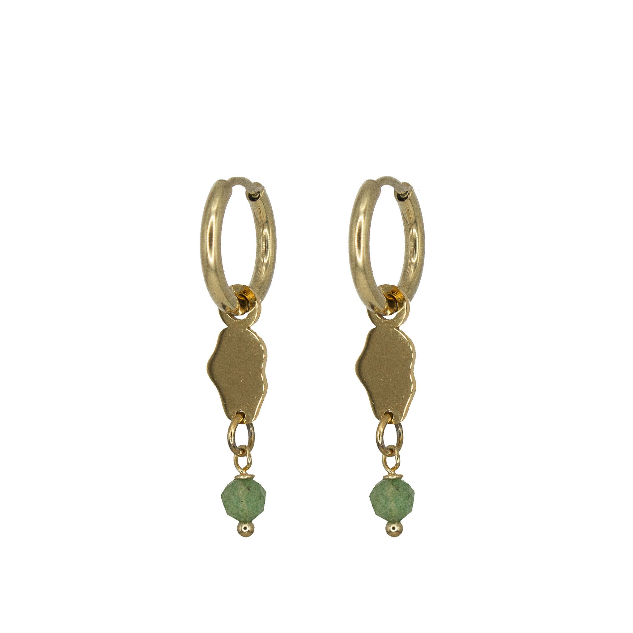Oorringen Organic Ornament Groene Aventurijn