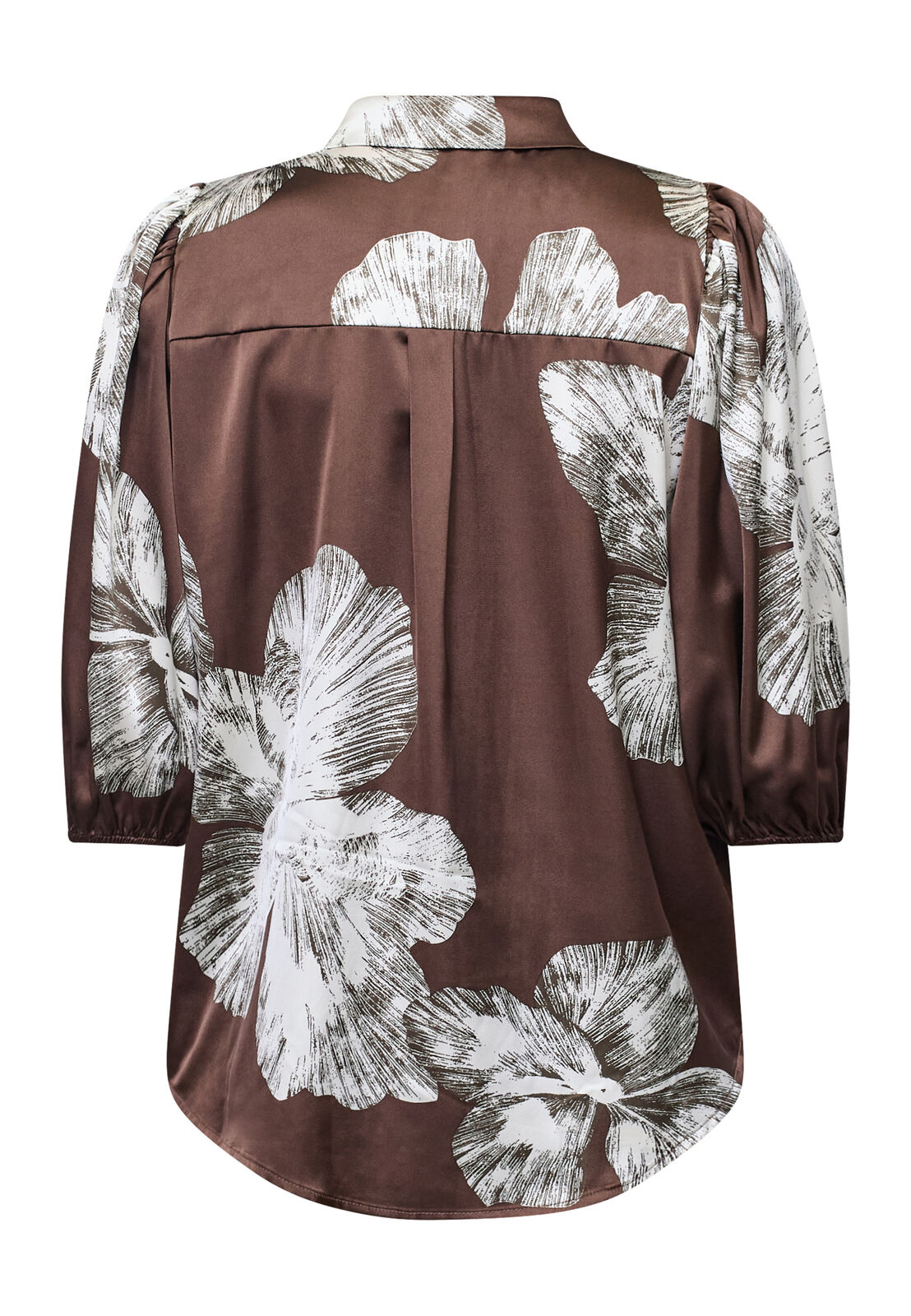 Ella Blouse - Brown Flower