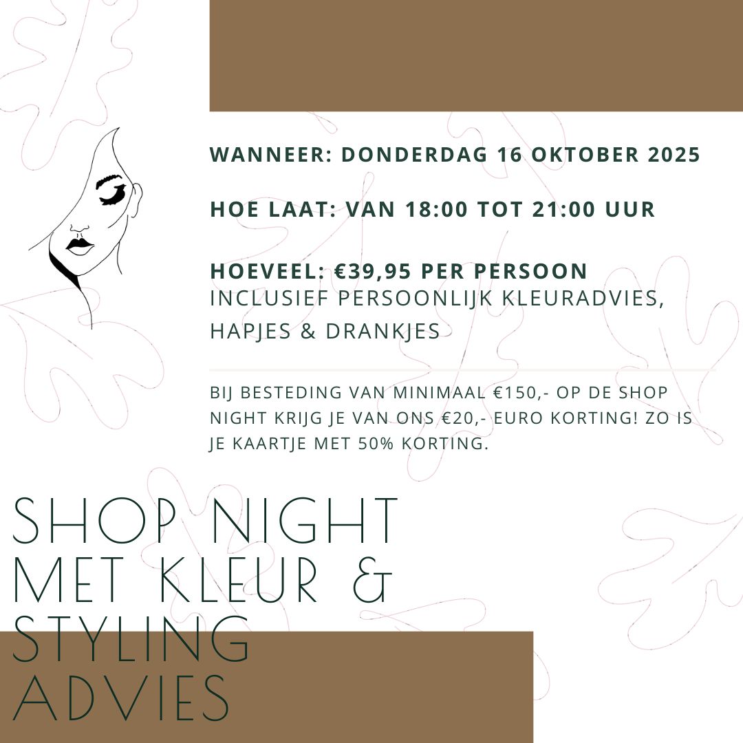 Ticket Shop Night kleur en styling advies - 16 oktober 2025