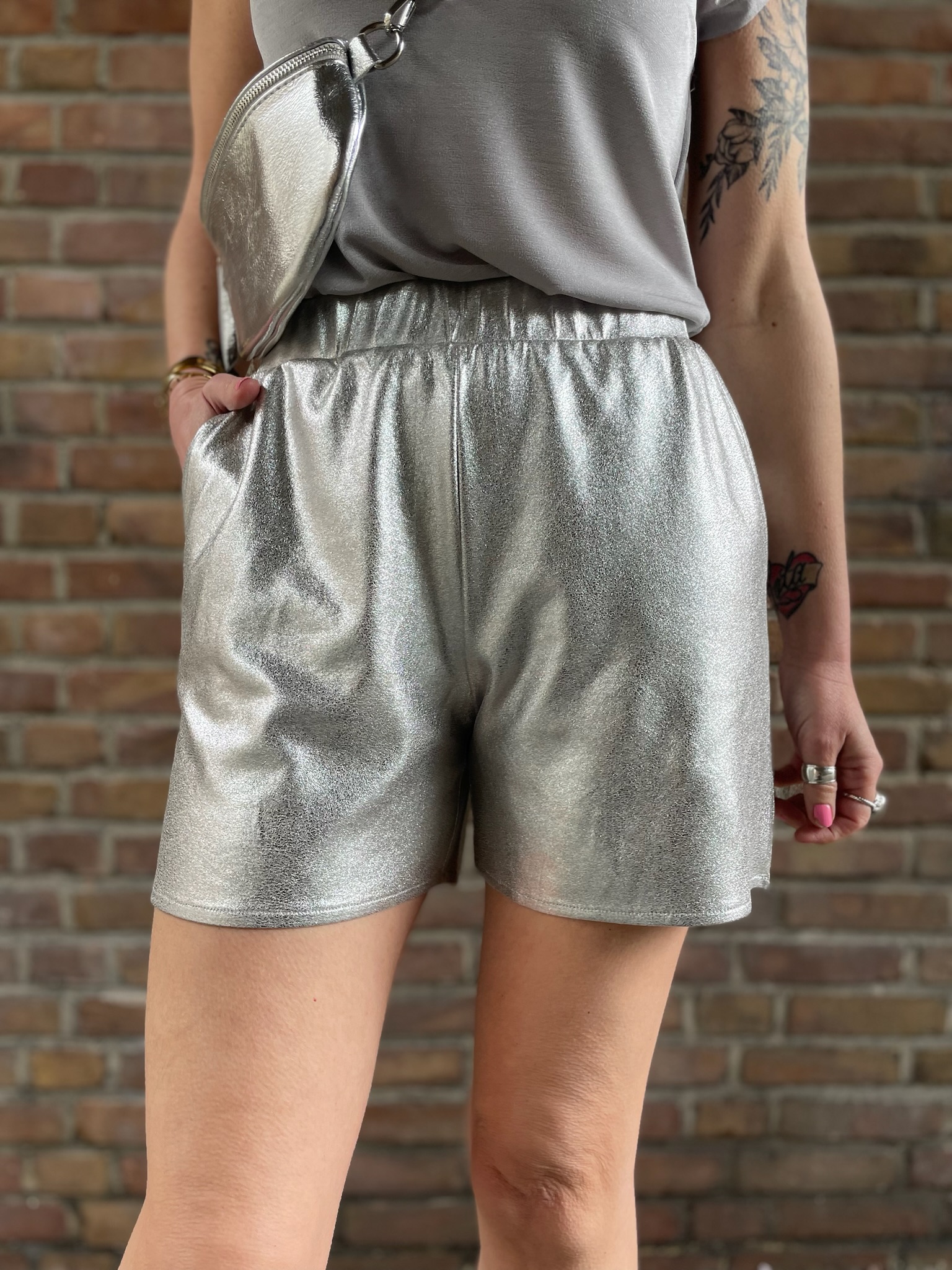 Laura Metallic Shorts