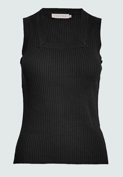 Aneli Rib Square Neck Top
